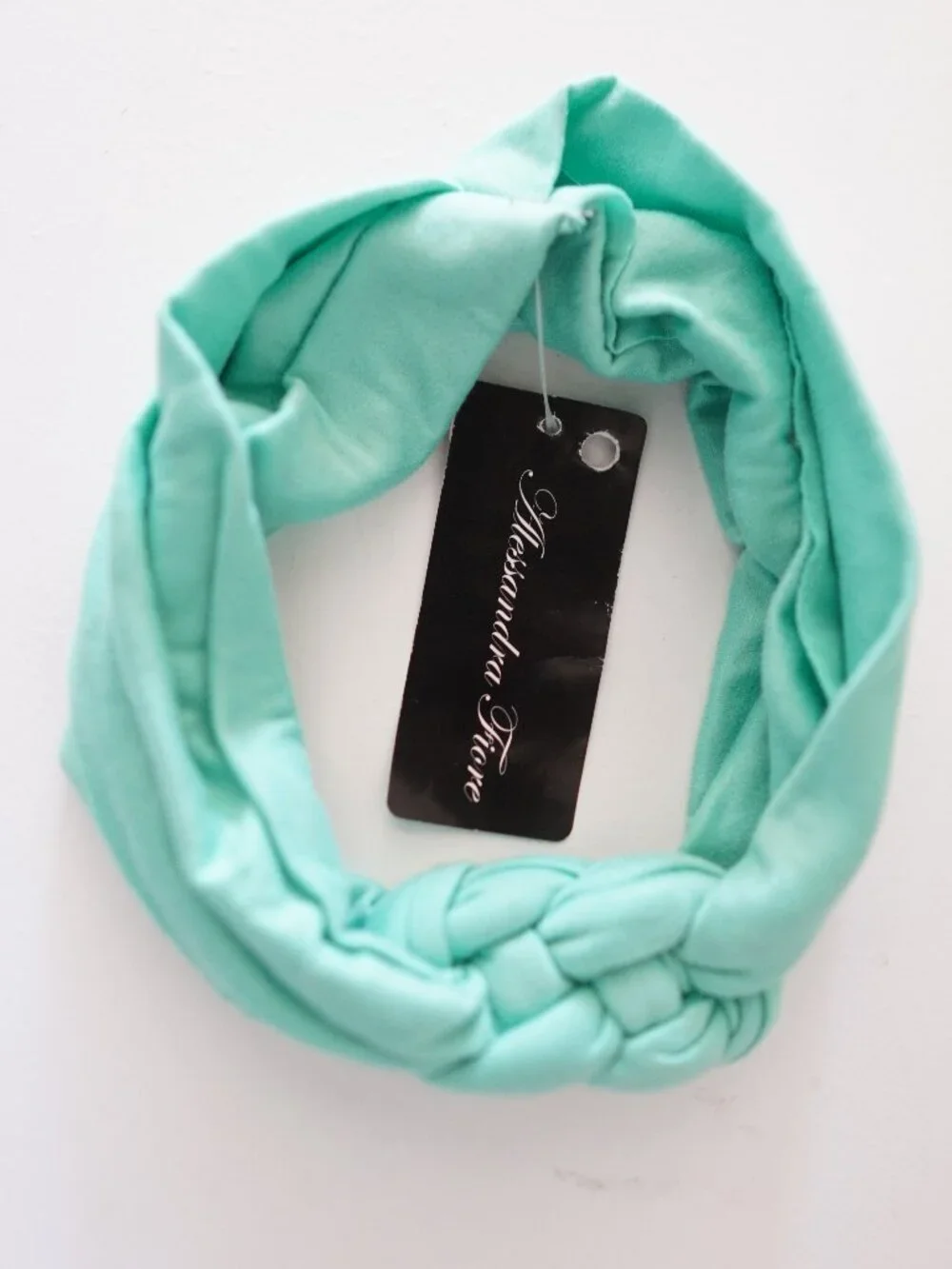 Lot of 5 Alessandra Fiore Braided Knot Stretch Headbands NWT Pink Mint White Cor